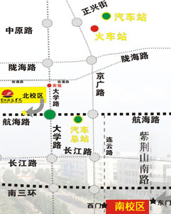 �ϱ�У���г�·��ͼ